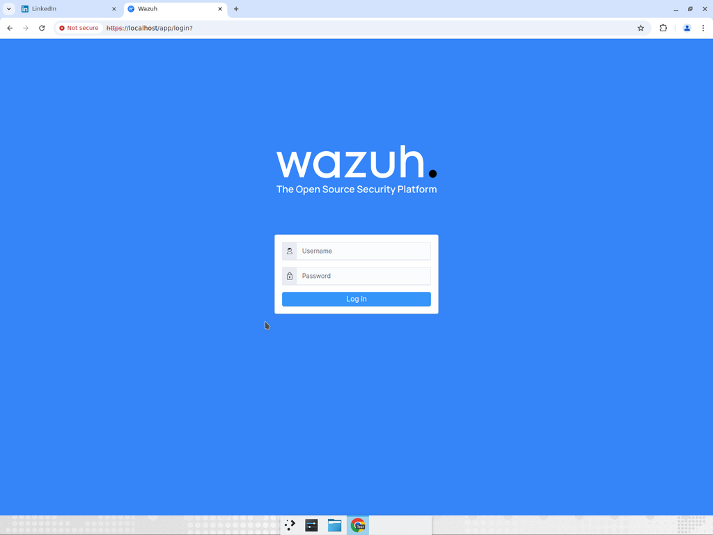Wazuh dashboard login